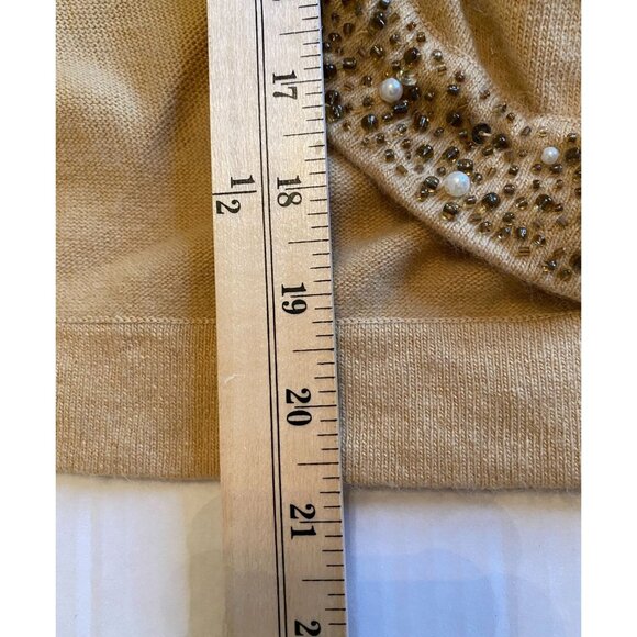 INC NWT Womens Gold Beaded Open Cardigan Sweater 1X Quiet Luxury Glam Party Y2K - Picture 7 of 11